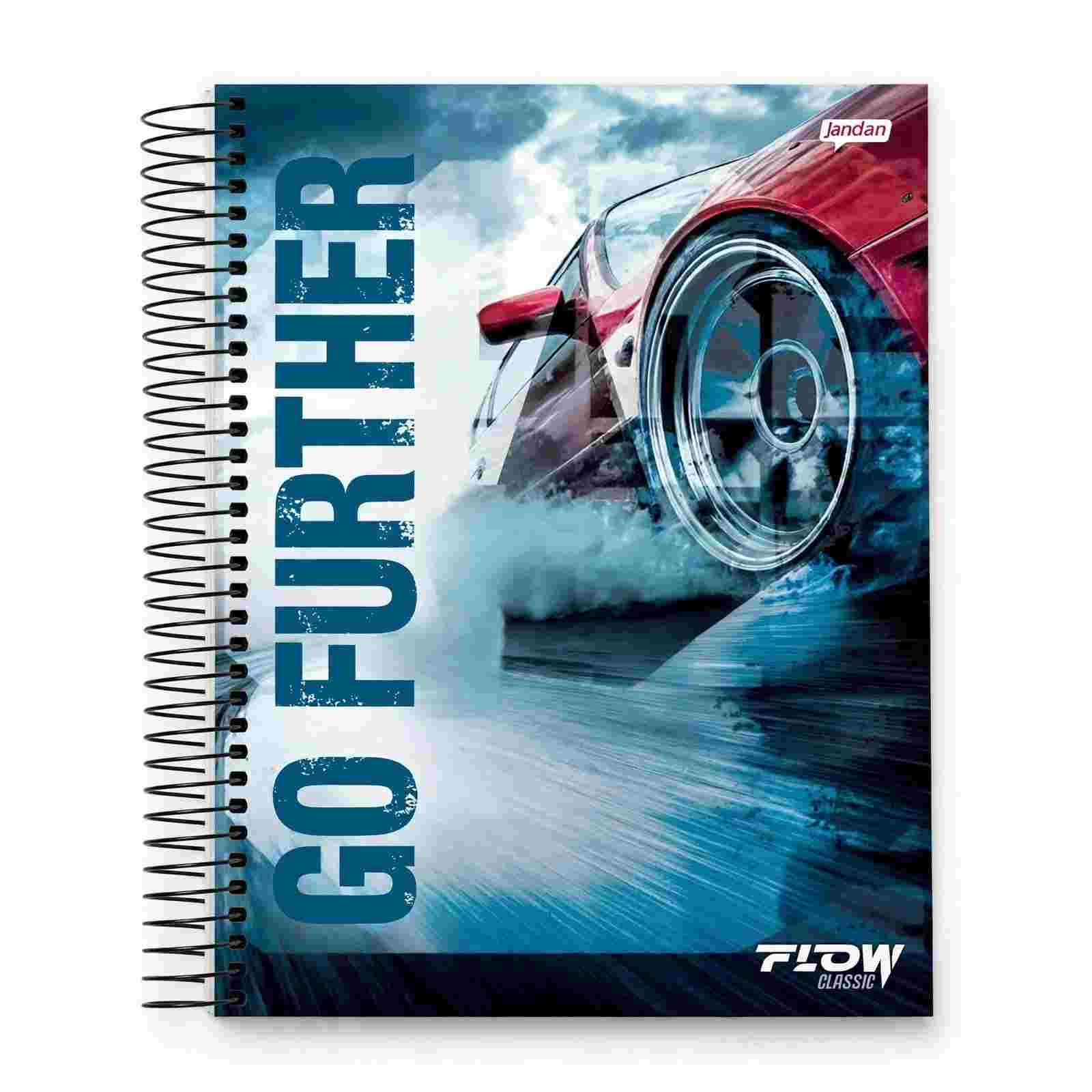 CADERNO ESPIRAL 1/4 C.D. FLOW 80FLS. 